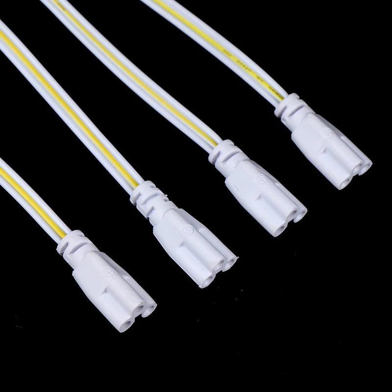 20/30/50/100CM LED Tube Lamp Connected Cable T4 T5 T8 LED Light Double-end Connector Wire 3 Pins Connected Cable 2.5A 0-250V