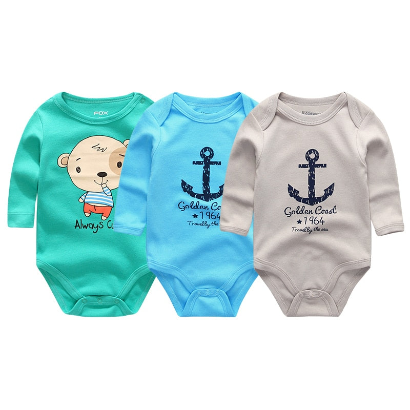 Autumn Warm New Baby Boys Bodysuit Long Sleeve Cotton Baby Boy Girl Clothes Newborn body bebe infantil Kids Clothing ropa de