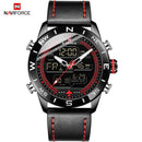 NAVIFORCE Sport Watches for Men Top Brand Luxury Military Leather Men&