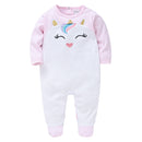 2pcs/lot baby rompers Baby Girl Clothes Full Sleeve 100%Cotton Cartoon Print Overalls Newborn Baby Footies Toddler Jumpsuit