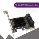 SATA PCIe Adapter 4 Ports /6 Port SATA III to PCI Express 3.0 X1 Controller Expansion Card compatible with PCI-E X4/X8/X16 6Gbps