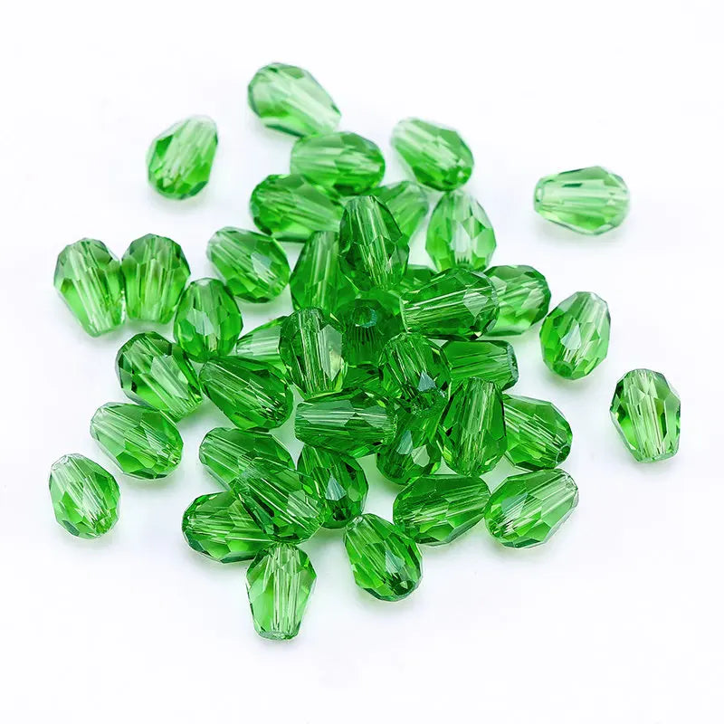 60/70PCS 8/10mm Crystal Tear Drop Shape Beads for Jewelry Making Waterdrop AB Glass Beads Loose Jewellery Beads DIY Bracelets