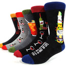 5 Pairs/Pack Funny Novelty Men Cotton Socks Cartoon Casual Hip Hop Creative Soft Comfortable Divertido Hombre Calcetines