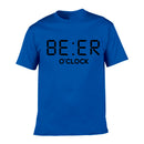 Men T Shirt Funny BEER OCLOCK Print Short Sleeve Tee Shirts Cool Summer Clothes Male Round Neck Streetwear Harajuku Graphic Tees