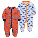 2pcs/lot baby rompers Baby Girl Clothes Full Sleeve 100%Cotton Cartoon Print Overalls Newborn Baby Footies Toddler Jumpsuit