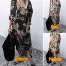 ZANZEA 2023 Retro Bedrucktes Hemdkleid Damen-Sommerkleid Herbst Lässiges Langarm Midi-Kleid Damen Knopf Robe