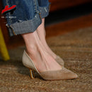 NAN JIU MOUNTAIN 2023 Spring Autumn High Heels Women Colorblock Sexy Single Shoes Stiletto Women Shoes Begin Work Shoes