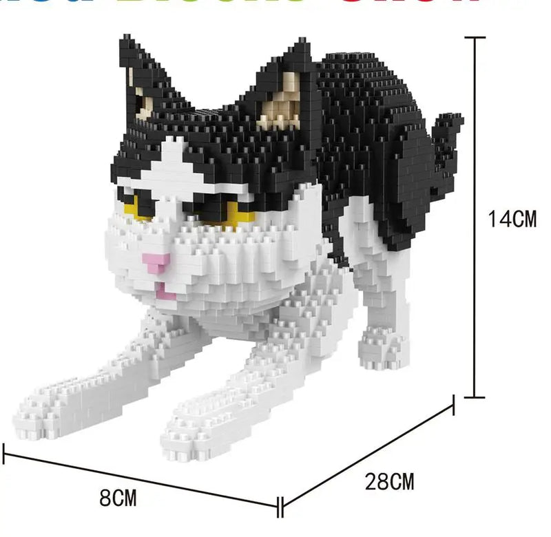 Balody Cat Block Animal World Persian Cat Tabby Kitten Pet 3D DIY Mini Diamond Blocks Bricks Building Toy for Children Gift