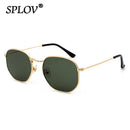 Hexagonale Damen-Herren-Sonnenbrille, quadratische polygonale Sonnenbrille, Marken-Designer-Retro-Brille, Metallrahmen-Brille, TOP UV400 de sol hombre