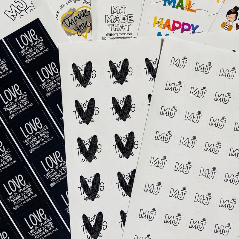 100PCS/Lot LOGO Stickers Person Stickers Custom Round Square Rectangle Personalised Stickers Business stickers Postage Labels