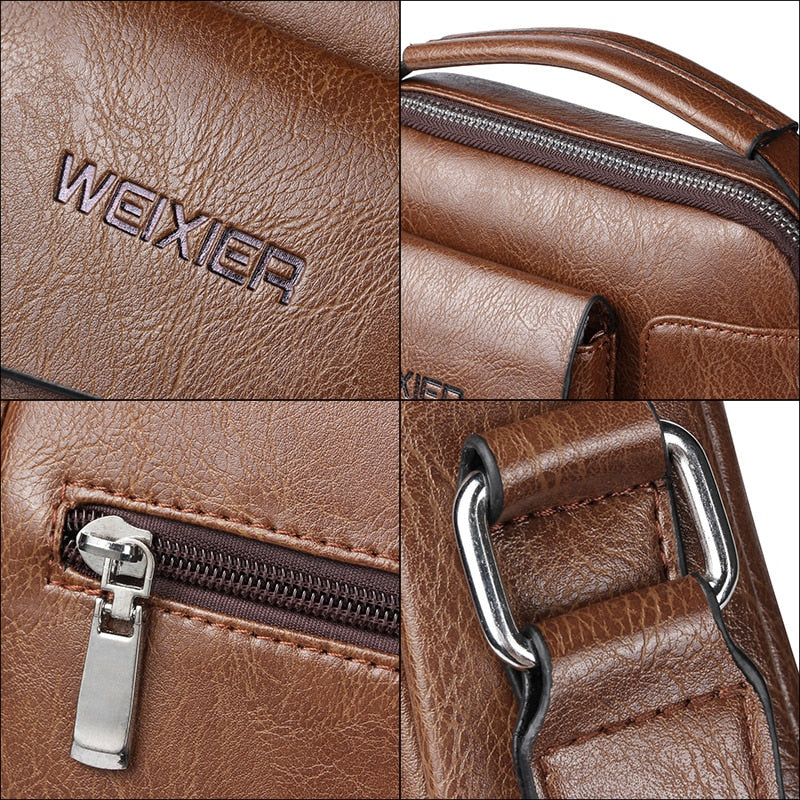 WEIXIER Men Shoulder Bags Crossbody Bag Multi-function Men&