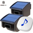 HTZSAFE 400 Meters Solar Wireless Driveway Alarm Outdoor Weather-Resistant Motion Sensor & Detector DIY Security Alert System