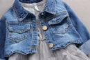 2021 Herbst Baby Mädchen Kleidung Sets Prinzessin Jeansjacke + Kleid 2-teiliges Baby Mädchen Outfit Anzüge für Baby Mädchen Kleidung Set