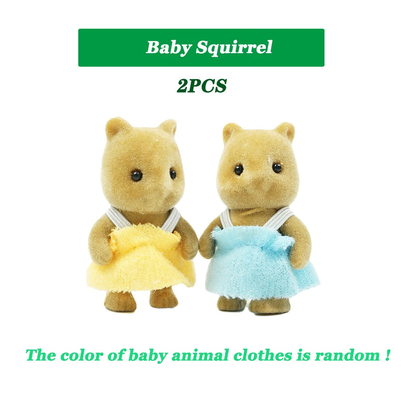 Easter Bunny Simulation Forest Animal Baby Toys Rabbit Family Dolls Dollhouse Figures Collectible Toy  4.5cm Furniture Set Gift