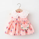 Melario Children's Clothing Baby Girl Clothes Summer Party Clothing for Girls Dress Cherry Dot Princess Dresses Bow Hat Outfits