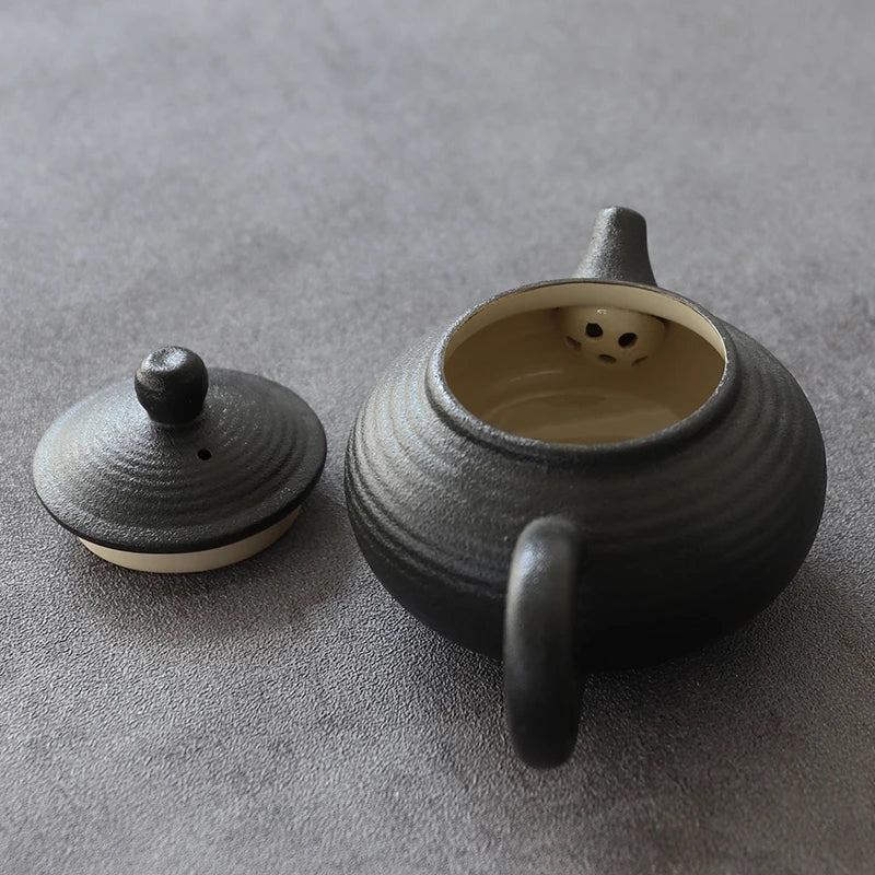 LUWU black crockery ceramic teapot kettle chinese kung fu tea pot