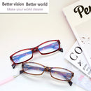 Henotin Reading Glasses Spring Hinges Men and Women Small Square Ultra Clear Lenses Reader Eyeglasses