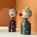 Bubble Girl Modern Sweet Young Girl figurines Resin Art Wedding Birthday Home Decoration Accessories Fairy Gift table top décor