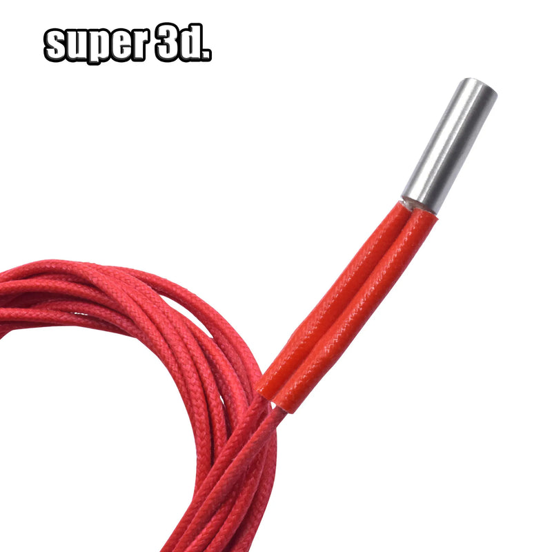 12V/24V 40W 50W Ceramic Cartridge Heater 6*20mm 1M /2M Cable 3D Printer Print Head Induction Heater Heating Tube element