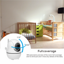 Neues 5-Zoll Video Babyphone mit Kamera und Audio, 4-fach Zoom, 22 Std. Akku, 300m Reichweite, 2-Wege-Audio, Temperatursensor, Schlaflied