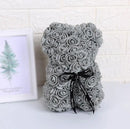 25cm Artificial Flowers Rose Bear Girlfriend Anniversary Christmas Valentine's Day Gift Birthday Present For Wedding Party