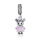 WOSTU Neues Design 925 Sterling Silber Familie Perlen Charms Passend für Original Armband Anhänger Mode DIY Schmuck