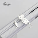 Thaya Süße Katze Fisch Trendige Ohrringe Weiblich S925 Sterling Silber Tier Ohrhaken Stecker Für Frauen Schöne Partygeschenke