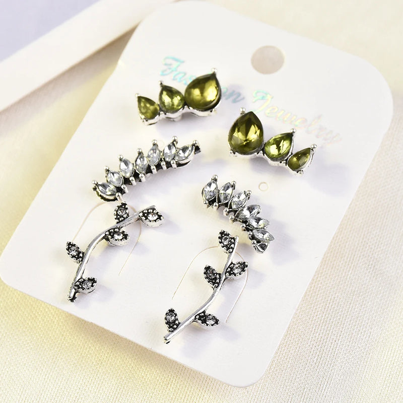 Crystal Simulated Pearl Earrings Set Women Jewelry Accessories Piercing Ball Stud Earring Kit Bijouteria Brincos Wholesale
