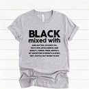 2020 Black Women T-shirt Black Mixed with Shirt Melanin Black Pride Tees BLM Black Girl Magic Shirts Tumblr Tops