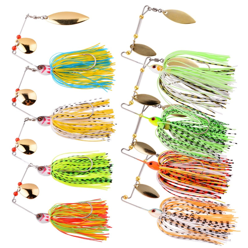 4pcs/8Pcs Fishing Lure Wobbler Lures Spinners Spoon Bait For Pike Peche Tackle All Artificial Baits Metal Sequins Spinnerbait