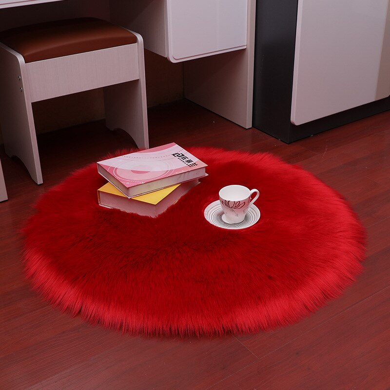 Luxury Soft Small Artificial Sheepskin Rug Chair Cover Bedroom Mat Artificial Wool Warm Hairy Carpet Seat Covers Washable Gift