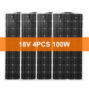 Dokio Flexible Solar Panel 100W Monocrystalline Solar Cell 200w 400w 600w 800W 1000W Solar Panel Kit For RV/Boat/Home system