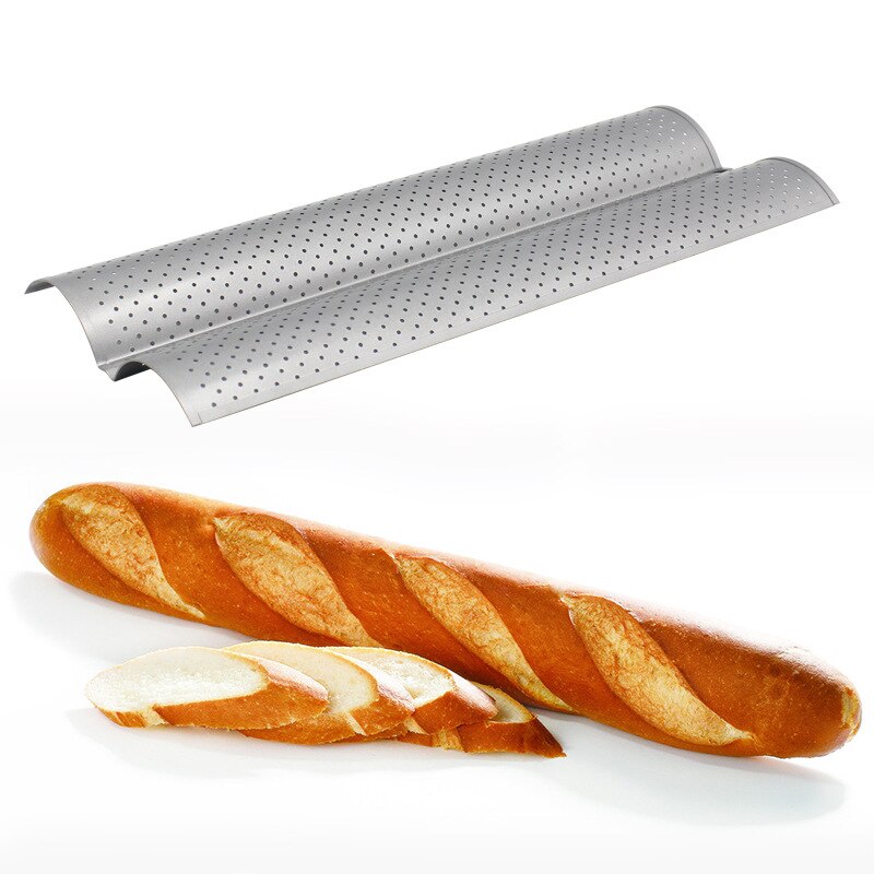 YOMDID French Bread Mold For Baking Bread Wave Baking Tray Practical Cake Pan Baguette Mold 2/3/4 Groove Waves Bread Baking Tool