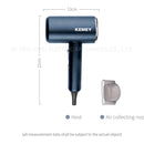 Kemei KM-9822 Constant Temperature Hair Dryer 1800W 60 Degree Multifunctional Professional Salon Blow Dryer Portable 3 Speeds