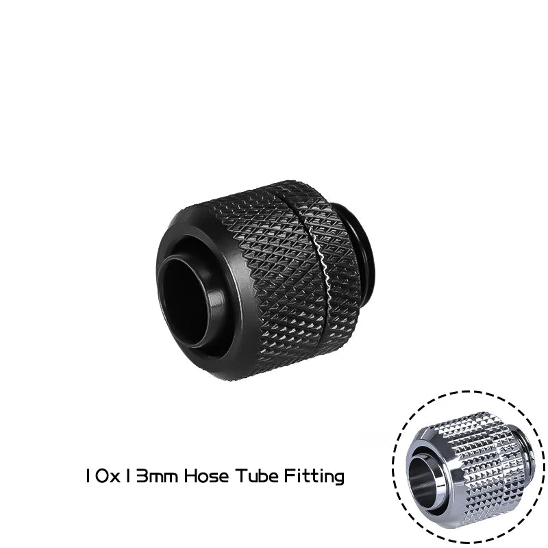 2pcs G1/4 3/8 Hose Fittings For 10x13mm Soft Tube Pipe, Flexible Tuing Connector PC Water Cooling Accessories