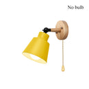 PHYVAL Wood Lamp Bedroom 10mm Wooden base Wall Lamp With Plug Macaron Modern Wall Sconce For Liviing Room