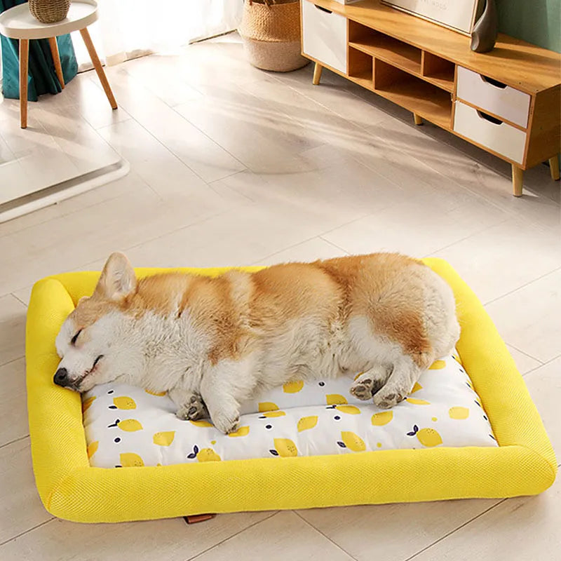 Summer Sleeping Mat Dog Beds Cooling Pad Washable Cushion Puppies Cat Accessories Sofa Supplies For Small Medium Large Pet Produ