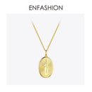 ENFASHION Metal Feather Choker Necklace Women Gold Color Stainless Steel Pendant Necklace Fashion Femme Jewelry Naszyjnik P3044
