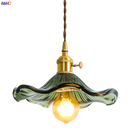 IWHD Nordic Style Simple LED Pendant Light Fixtures Bedroom Living Room Bar Colorful Glass Copper Hanging Lamp Lights Edison
