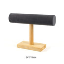Bamboo and Wood with Microfiber Cloth Jewelry Display Stand Necklace Ring Display Stand Bracelet Earrings Display Jewelry Stand