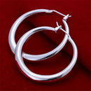 925 Sterling Silver 33mm Big Circle Round Hoop Earring For Women Unusual Earrings 2022 Trend Christmas Jewelry Free Shipping