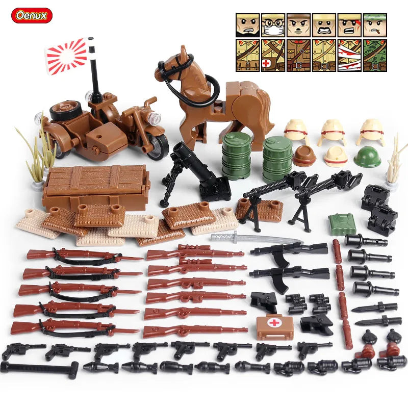 New WW2 Mini Soviet Russian Army Soldiers Figures Military Small Building Block The Battle Of Kursk Military Block Brick MOC Toy