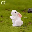 Easter Bunny Decoration Mini Resin Rabbit Craft Miniature Figurine Landscape Model Home Desktop Decor Fairy Garden Decoration