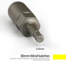 6Pcs 6mm-17mm 80mm Length Extra Deep Bolt Nut Bit Set Metric 1/4 6.35mm Hex Shank Impact Socket Adapter For Power Tools