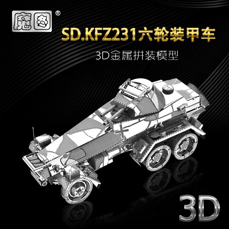 IRON STAR 3D Metal puzzle Vengeance Motorcycle lundon bus Off-road vehicle DIY 3D Laser Cut Model puzzle toys for adult