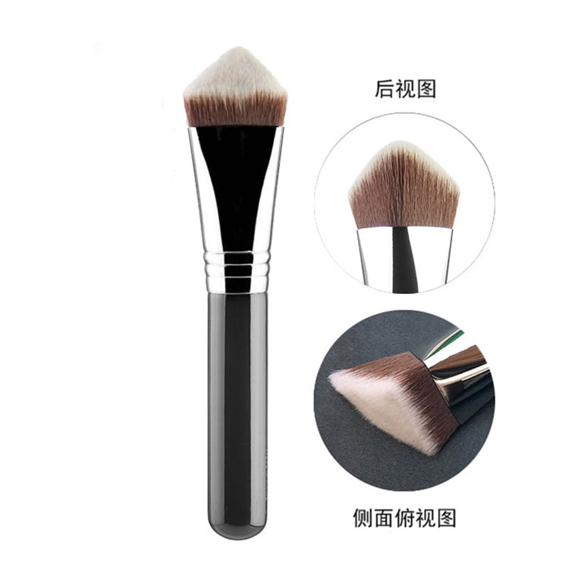 1pcs Fashion High Quality Face Makeup Brush Shaped Creative Copper Tube Foundation Brush Professional Beauty Tools