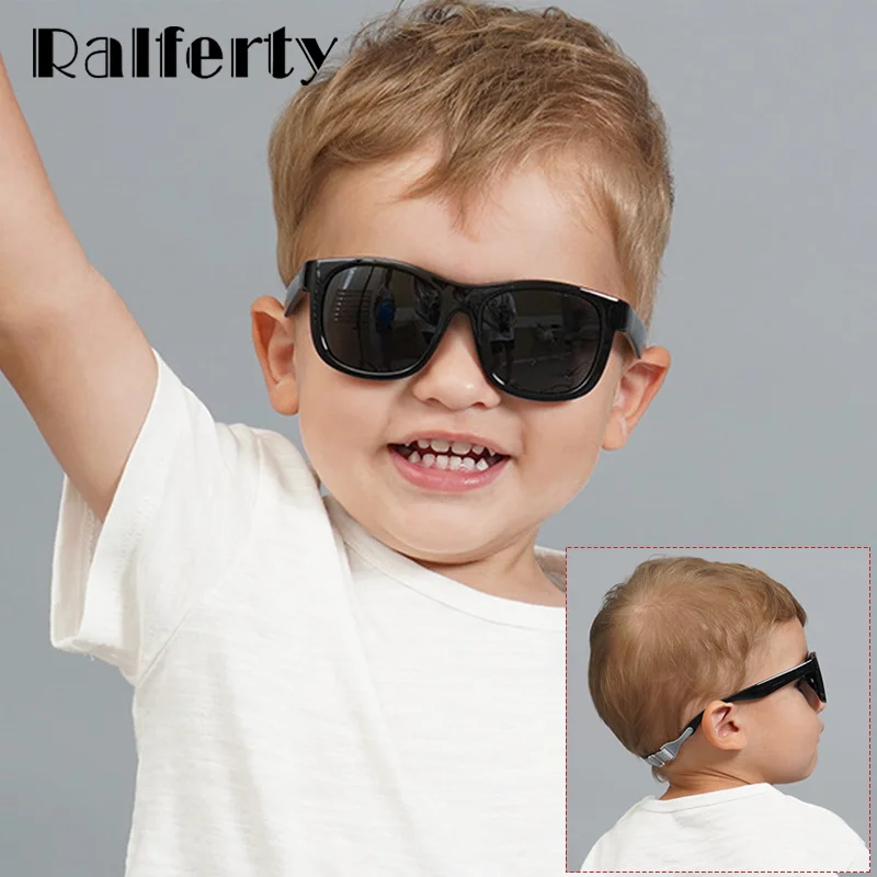 Ralferty Flexible Newborn Children's Glasses Sunglasses Girl Boy Polarized UV400 Protection 0-2 Years Baby Infant Shades Oculos