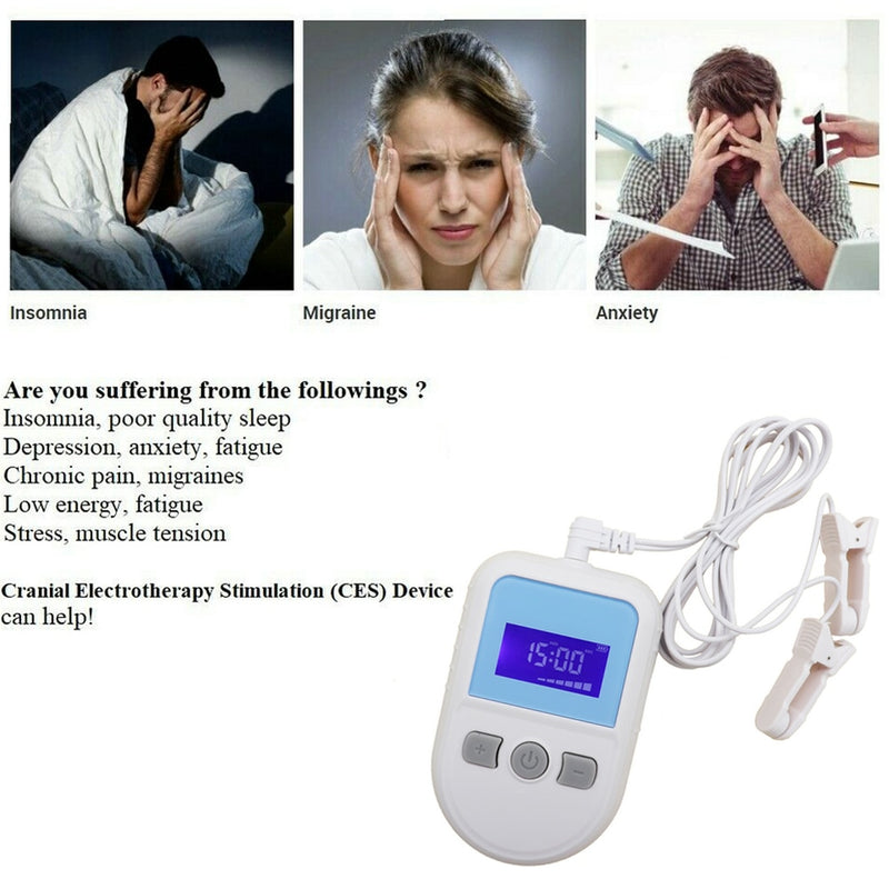 Newest Anti Sleep Electrotherapy Alpha Anxiety Insomnia and Depression Cure Migraine Neurosism CES Stim Theraply Device