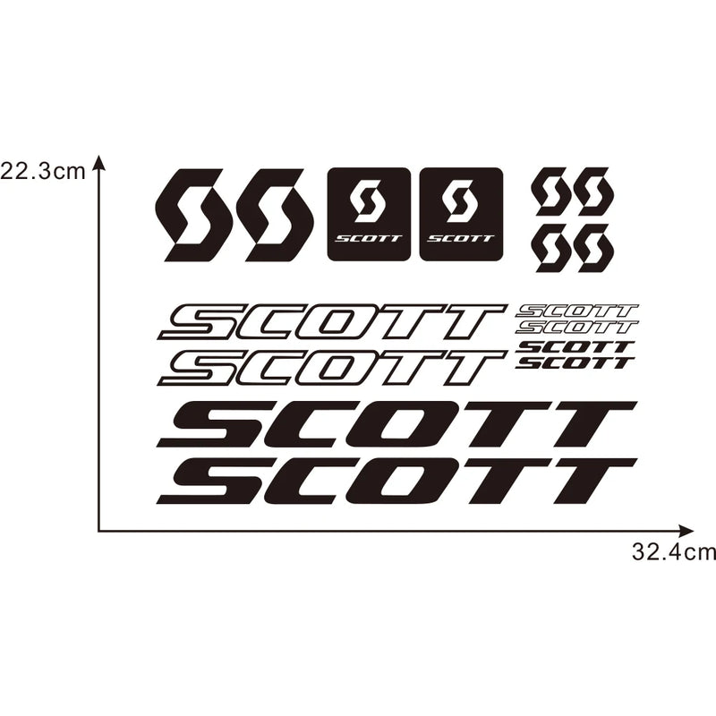 Ctcmfashion 16 PCs Scott bicycle vinyl pattern cover scratch automatic luminous agent aufklebe sunscreen waterproof sticker