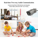 Techage 5MP Security POE Camera AI Human Detection Two-way Audio IP Camera IP66 Outdoor CCTV Surveillance Full Color Night P2P